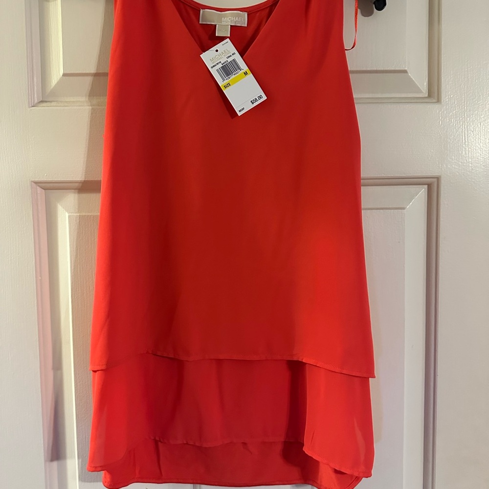 Michael Kors Vibrant Orange Top